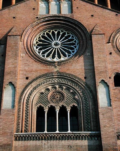 South facing rose window by Italian School